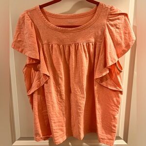 LOFT flutter sleeve top